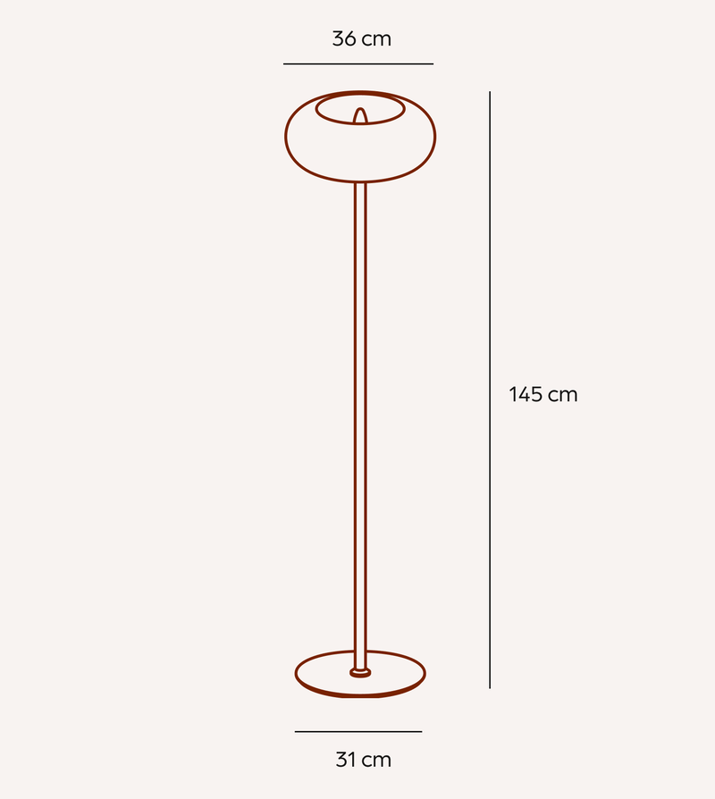 SERIA - Lampadaire d'ambiance élégant